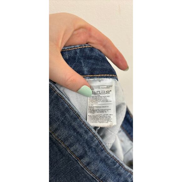 Old Navy O.G. Straight Jeans Womens 10 Medium Wash Blue High Rise Stretch - Picture 4 of 5